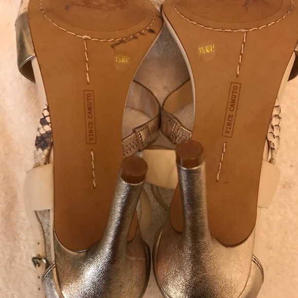 Vince Camuto rose silver Chakeetan leather sandals size 9 1/2 - Picture 8 of 15